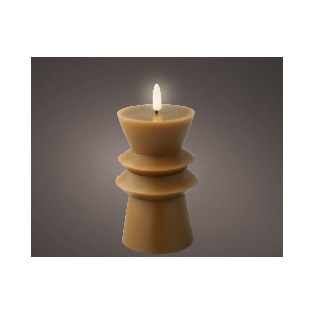 CANDELA LED MARRONE H.14.6XD7.7 CM.